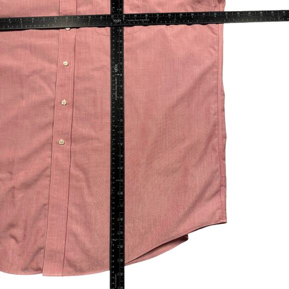 Brooks Brothers Madison Men's 17.5/34 Button Down Shirt Pink Non-iron Supima - Picture 4 of 6